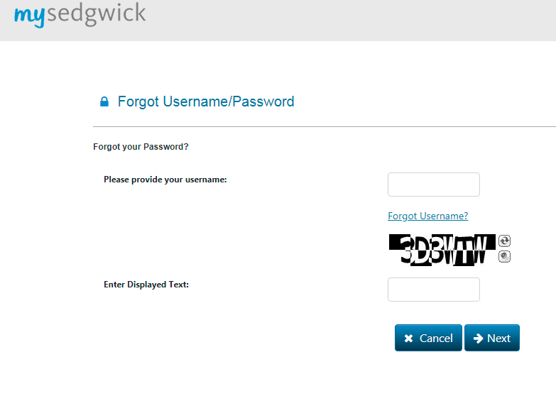 mysedgwick forgot password